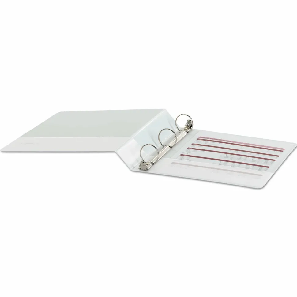 Universal Economy Round Ring View Binder, 3 Rings, 1.5" Capacity, 11 x 8.5, White