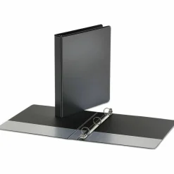 Universal Economy Round Ring View Binder, 3 Rings, 1" Capacity, 11 x 8.5, Black
