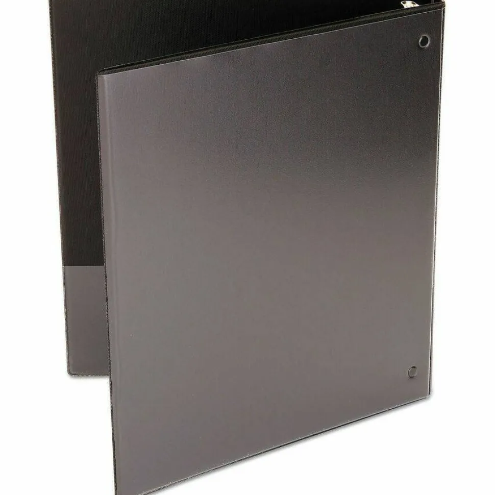 Universal Economy Round Ring View Binder, 3 Rings, 1" Capacity, 11 x 8.5, Black