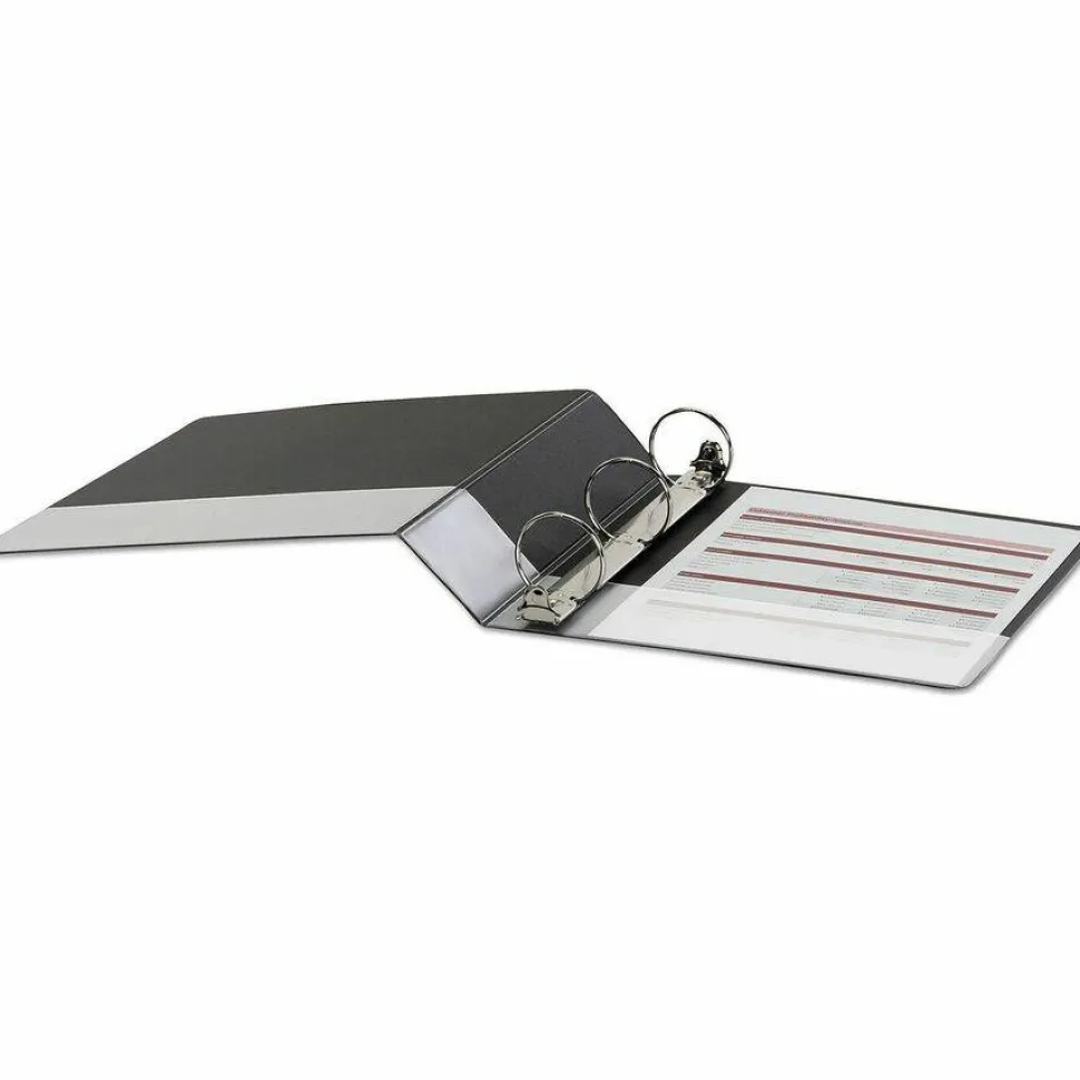 Universal Economy Round Ring View Binder, 3 Rings, 2" Capacity, 11 x 8.5, Black