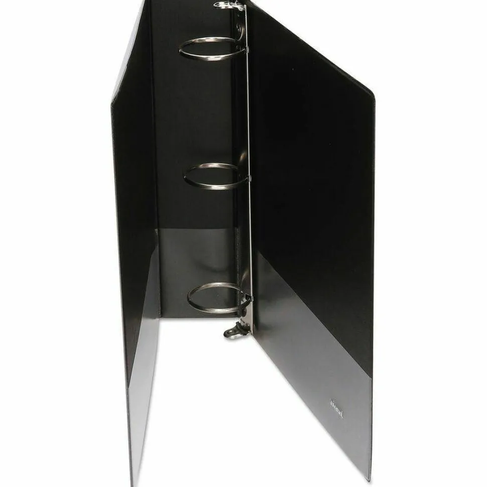 Universal Economy Round Ring View Binder, 3 Rings, 2" Capacity, 11 x 8.5, Black