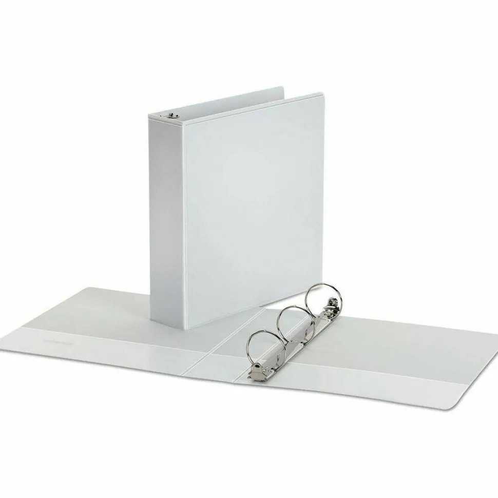 Universal Economy Round Ring View Binder, 3 Rings, 2" Capacity, 11 x 8.5, White