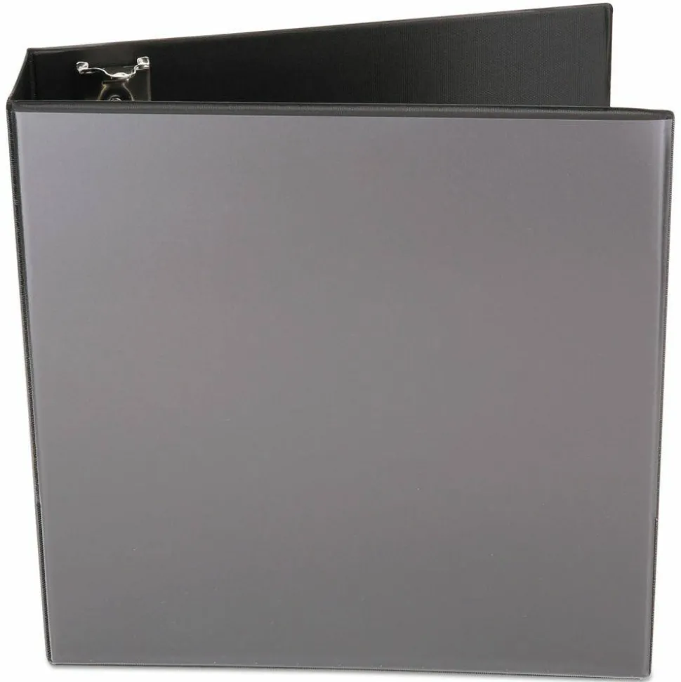 Universal Economy Round Ring View Binder, 3 Rings, 3" Capacity, 11 x 8.5, Black