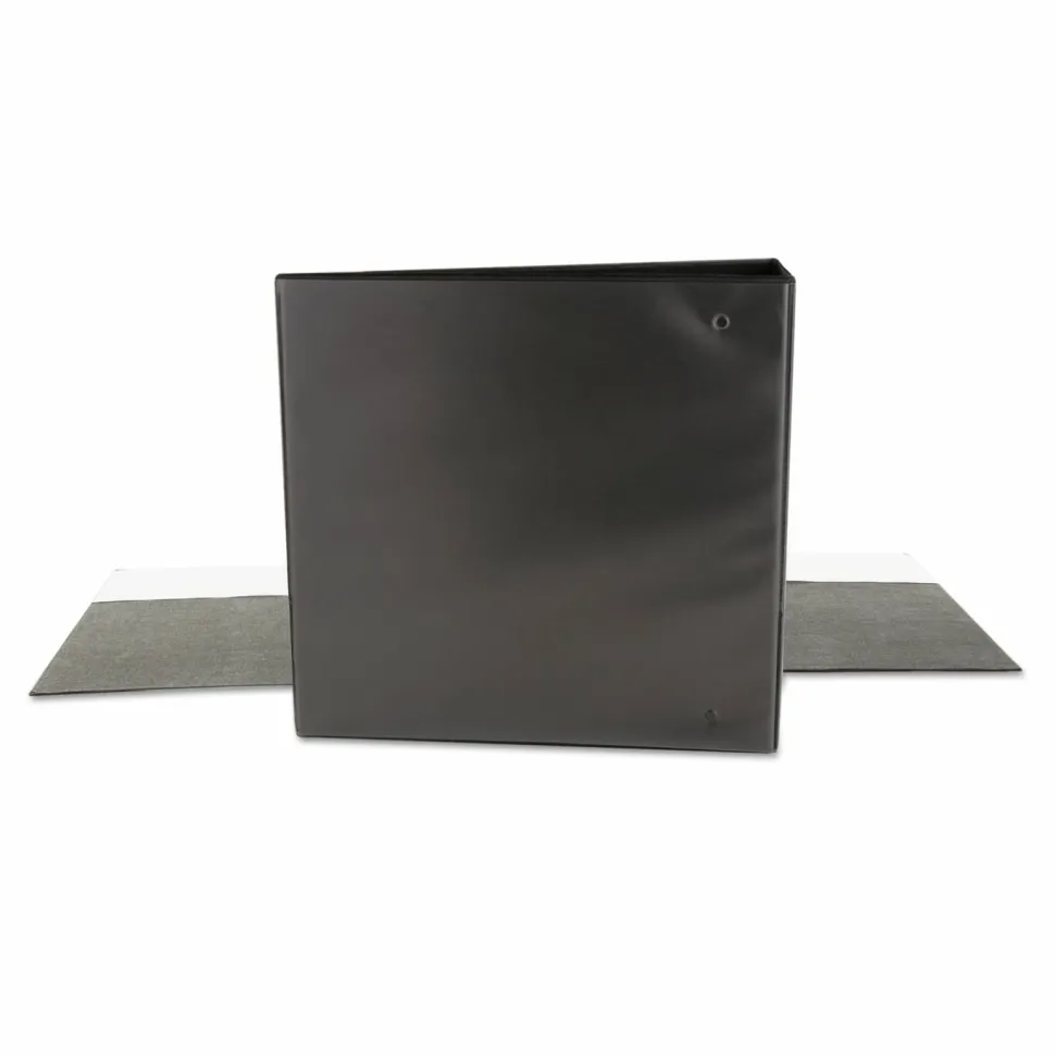 Universal Economy Round Ring View Binder, 3 Rings, 3" Capacity, 11 x 8.5, Black