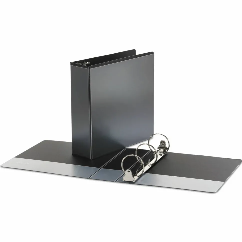 Universal Economy Round Ring View Binder, 3 Rings, 3" Capacity, 11 x 8.5, Black
