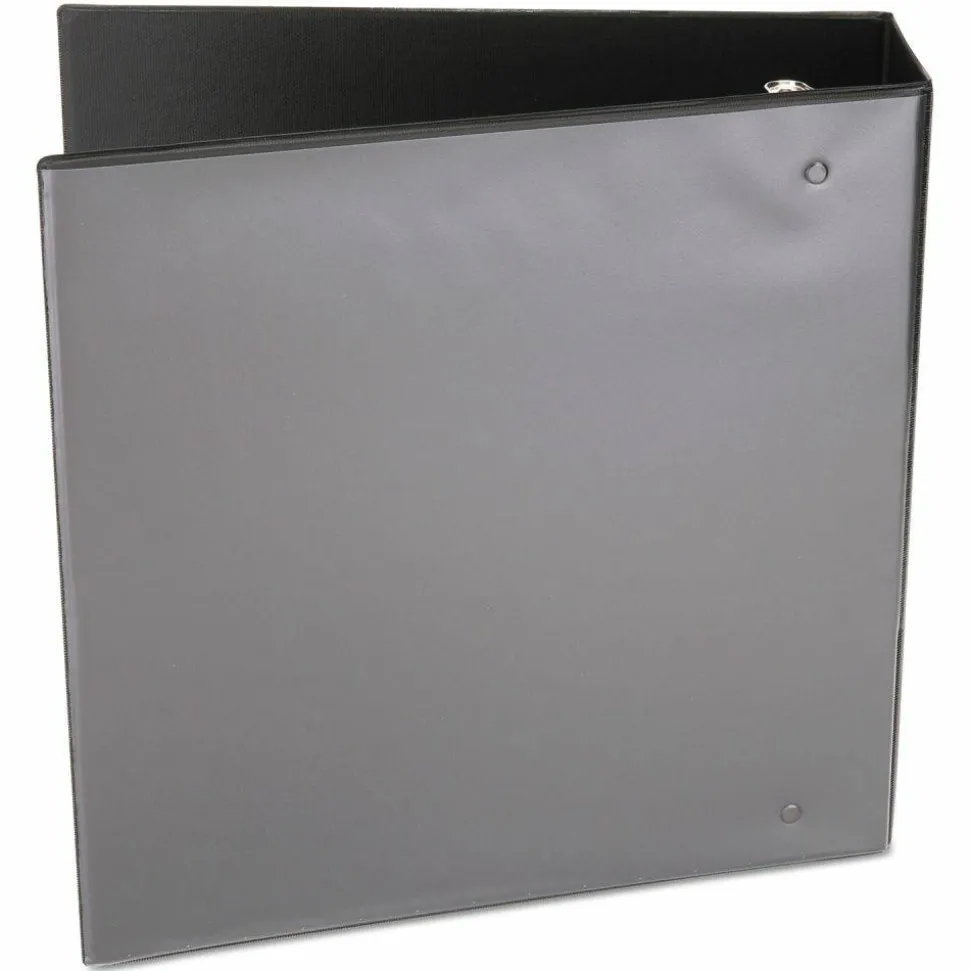 Universal Economy Round Ring View Binder, 3 Rings, 3" Capacity, 11 x 8.5, Black