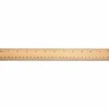 Universal Flat Wood Ruler w/Double Metal Edge, Standard, 12" Long, Clear Lacquer Finish