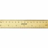 Universal Flat Wood Ruler, Standard/Metric, 6" Long