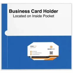 Universal Laminated Two-Pocket Folder, Accommodates (100) 11 x 8.5 Sheets, Blue, 25/Box