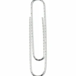 Universal Paper Clips, Jumbo, Nonskid, Silver, 100 Clips/Box, 10 Boxes/Pack