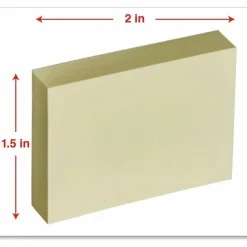 Universal Self-Stick Note Pads, 1.5" x 2", Assorted Pastel Colors, 100 Sheets/Pad, 12 Pads/Pack
