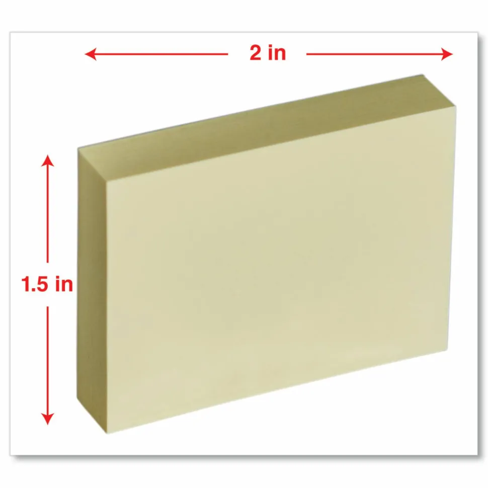 Universal Self-Stick Note Pads, 1.5" x 2", Assorted Pastel Colors, 100 Sheets/Pad, 12 Pads/Pack