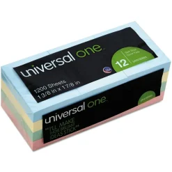Universal Self-Stick Note Pads, 1.5