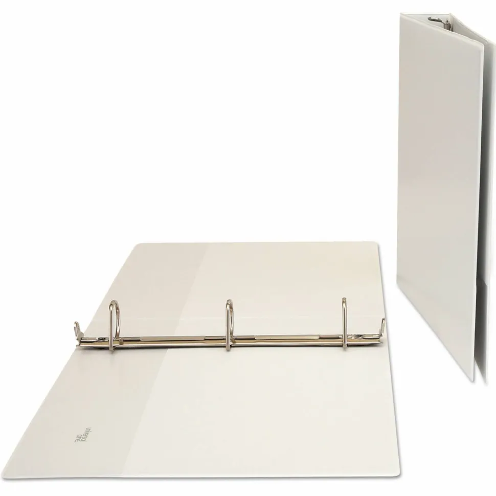 Universal Slant D-Ring View Binder, 3 Rings, 1.5" Capacity, 11 x 8.5, White
