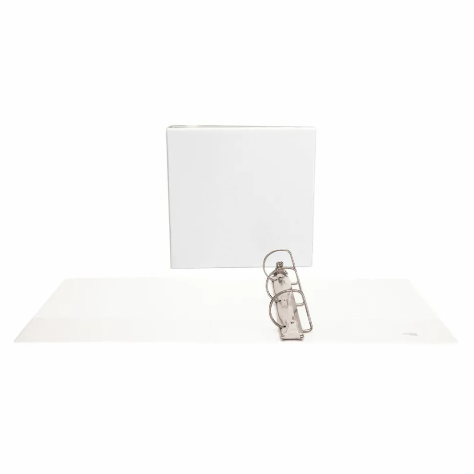 Universal Slant D-Ring View Binder, 3 Rings, 3" Capacity, 11 x 8.5, White