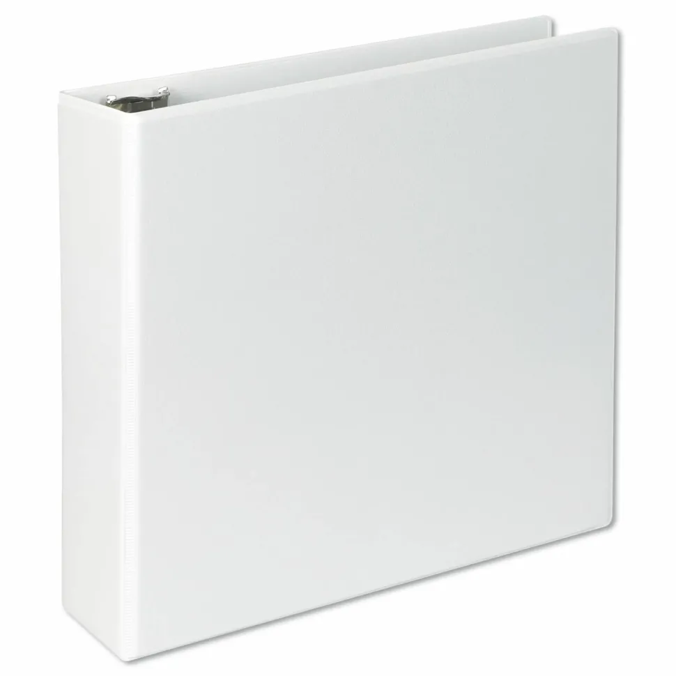 Universal Slant D-Ring View Binder, 3 Rings, 3" Capacity, 11 x 8.5, White