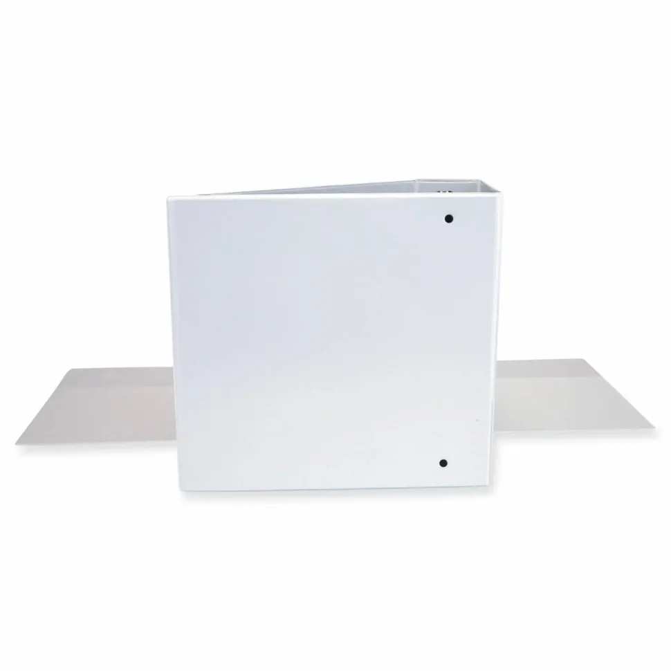 Universal Slant D-Ring View Binder, 3 Rings, 5" Capacity, 11 x 8.5, White