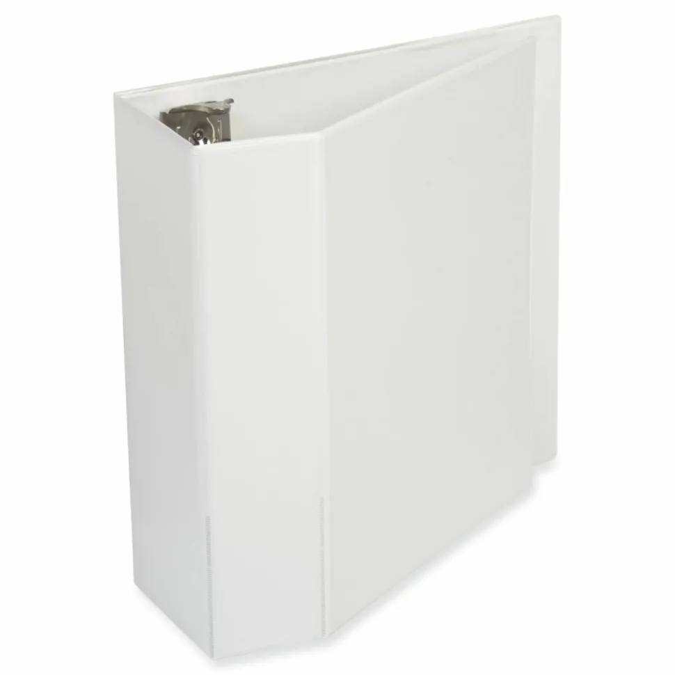 Universal Slant D-Ring View Binder, 3 Rings, 5" Capacity, 11 x 8.5, White