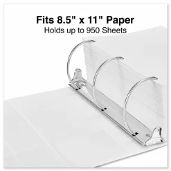 Universal Slant D-Ring View Binder, 3 Rings, 5