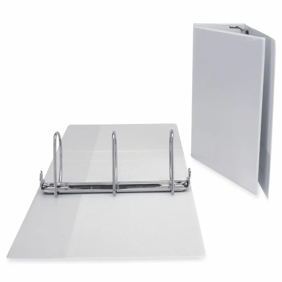 Universal Slant D-Ring View Binder, 3 Rings, 5" Capacity, 11 x 8.5, White