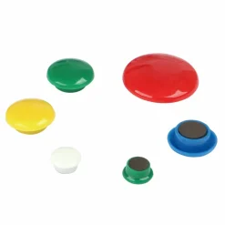 Universal Assorted Magnets, Circles, Assorted Sizes: X-Small, Medium and Large, Assorted Colors, 30/Pack