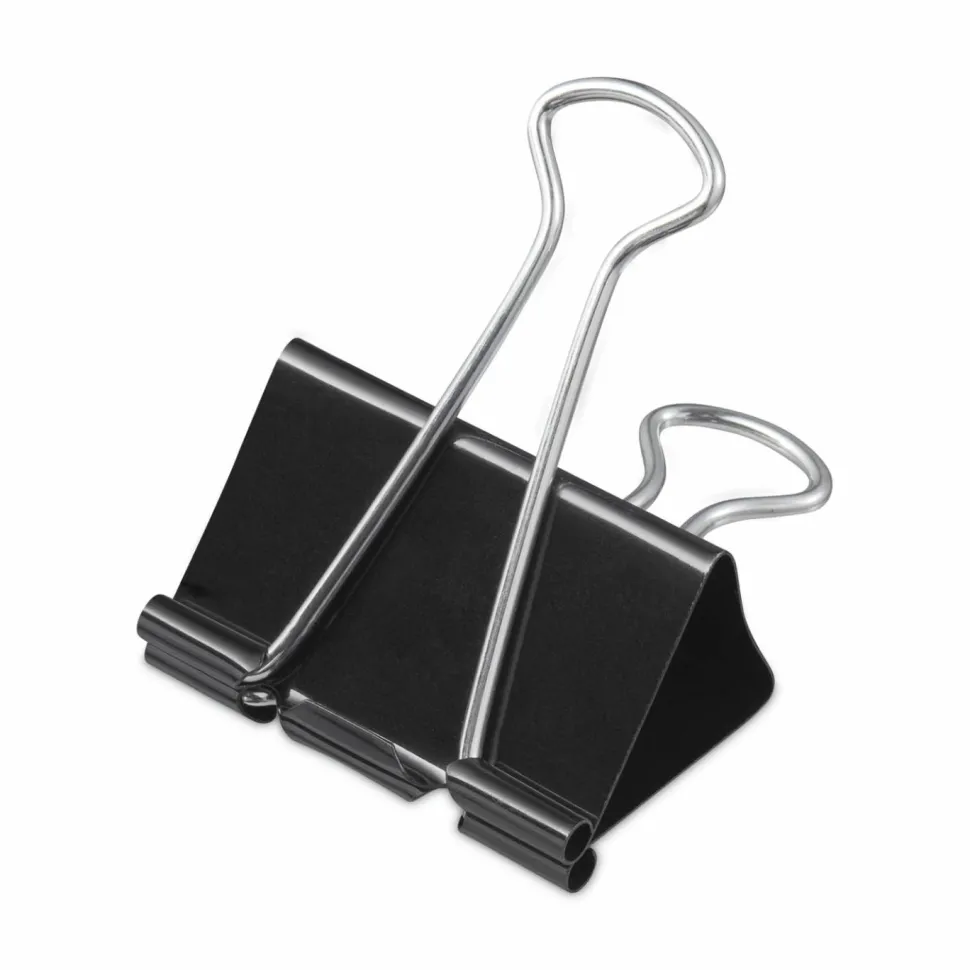 Universal Binder Clip Zip-Seal Bag Value Pack, Large, Black/Silver, 36/Pack