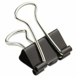Universal Binder Clip Zip-Seal Bag Value Pack, Medium, Black/Silver, 36/Pack