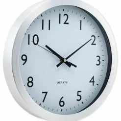 Universal Brushed Aluminum Wall Clock, 12