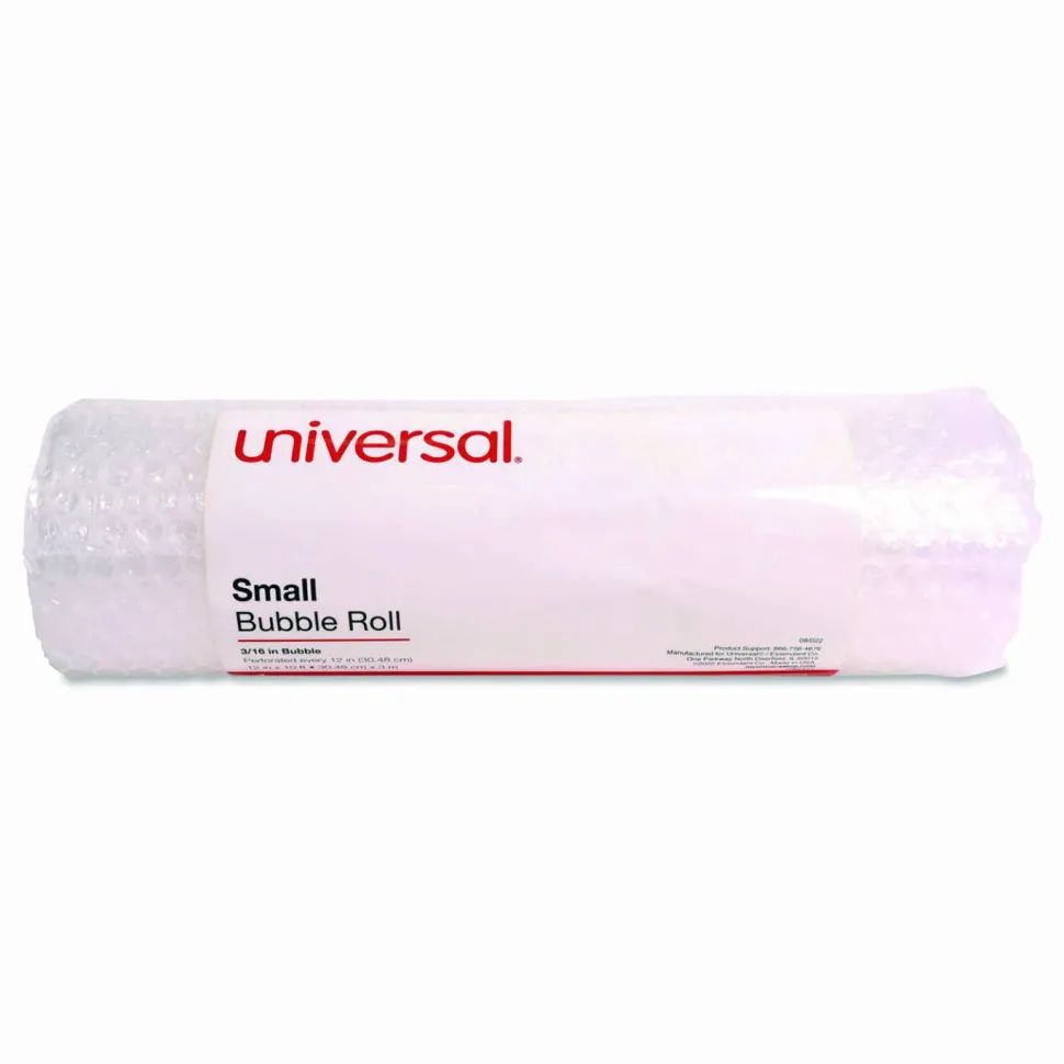 Universal Bubble Packaging, 0.19" Thick, 12" x 10 ft, Perforated Every 12", Clear, 12/Carton