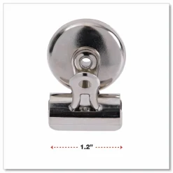 Universal Bulldog Magnetic Clips, Small, Nickel, 18/Pack