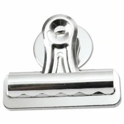 Universal Bulldog Magnetic Clips, Medium, Nickel, 12/Pack