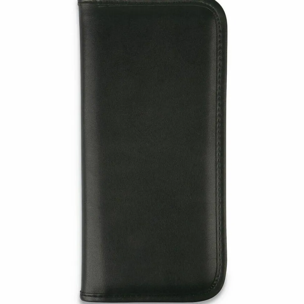 Universal Business Card Holder, Holds 160 3.5 x 2 Cards, 4.75 x 10.13, Vinyl, Black