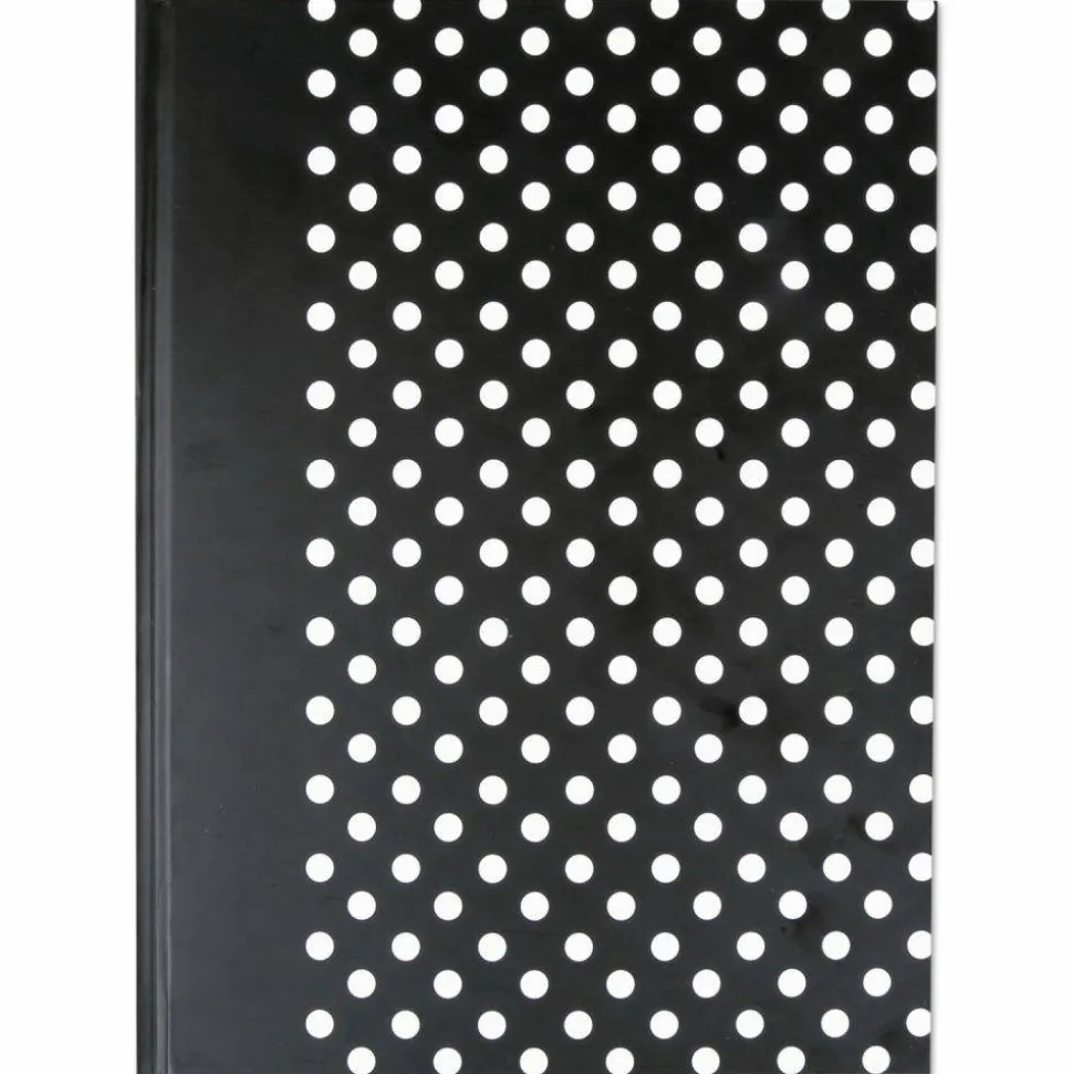 Universal Casebound Hardcover Notebook, 1-Subject, Wide/Legal Rule, Black/White Cover, (150) 10.25 x 7.63 Sheets