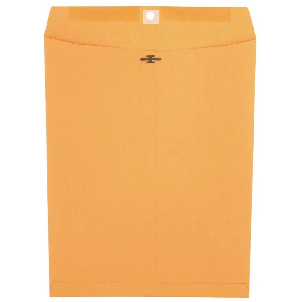 Universal Center-Seam 10" x 13" Manila Envelopes, Clasp Closure, 32 Lb, Brown Kraft, Box Of 100