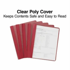 Universal Clear Front Report Cover, Prong Fastener, 0.5