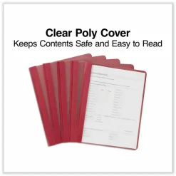 Universal Clear Front Report Cover, Prong Fastener, 0.5