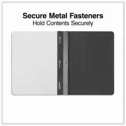 Universal Clear Front Report Cover with Fasteners, Three-Prong Fastener, 0.5