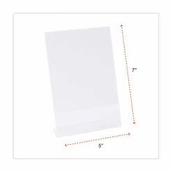 Universal Clear L-Style Freestanding Frame, 5 x 7 Insert, 3/Pack