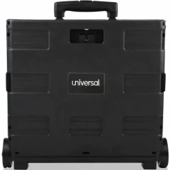 Universal Collapsible Mobile Storage Crate, Plastic, 18.25 x 15 x 18.25 to 39.37, Black