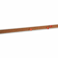 Universal Cork Bulletin Bar, 1" x 36", Brown/Silver