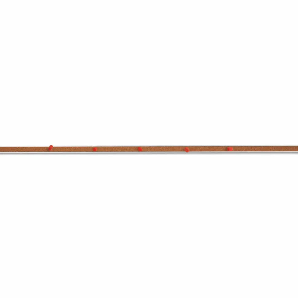Universal Cork Bulletin Bar, 1" x 36", Brown/Silver