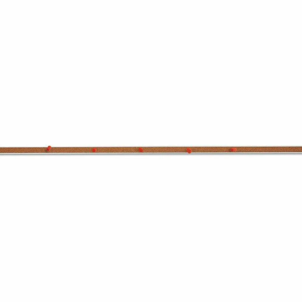 Universal Cork Bulletin Bar, 1" x 36", Brown/Silver