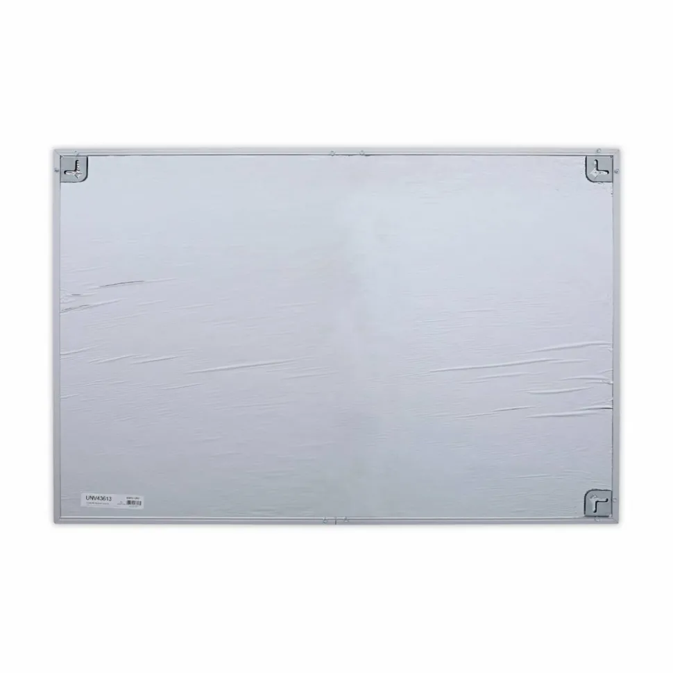 Universal Cork Bulletin Board, 36" x 24", Tan Surface, Satin Aluminum Frame