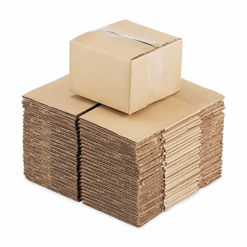 Universal Cubed Fixed-Depth Brown Corrugated Shipping Boxes, Regular Slotted Container, Large, 11" x 15" x 6", Brown Kraft, 25/Bundle