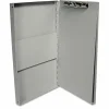Universal Deluxe Aluminum Document Box, 0.4" Clip Capacity, Holds 8.5 x 11 Sheets, Aluminum