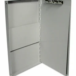 Universal Deluxe Aluminum Document Box, 0.4" Clip Capacity, Holds 8.5 x 11 Sheets, Aluminum