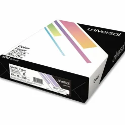 Universal Deluxe Colored Paper, 20 lb Bond Weight, 8.5 x 11, Orchid, 500 Sheets/Ream, 10 Reams/Carton