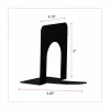Universal Deluxe Economy Bookends, Nonskid Base, 4.75 x 5.25 x 5, Heavy Gauge Steel, Black, Pair