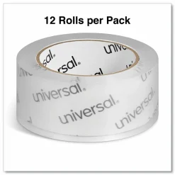 Universal Deluxe General-Purpose Acrylic Box Sealing Tape, 3