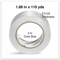 Universal Deluxe General-Purpose Acrylic Box Sealing Tape, 2 mil, 3